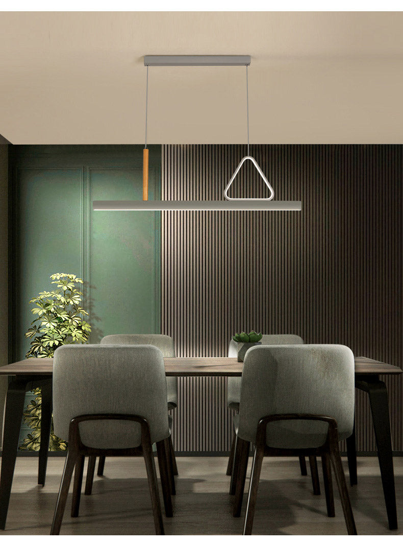 Nordic Art Light Creative Triangle Chandelier Dining Room Minimalist Pendant Lighting