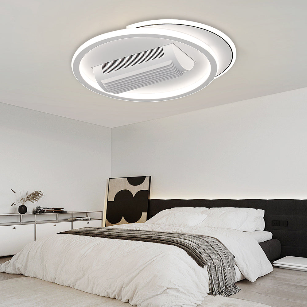 Modern Simple Style Fan Light Decorative Dining Hotel Bedroom Kitchen Smart Ventilation Ceiling Fans Light 