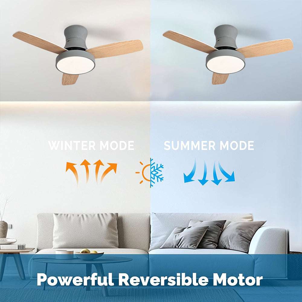 New Design 42 Inch 3 Blade Ceiling Fan Simple Mute Ceiling Fan With Light And Remote Control