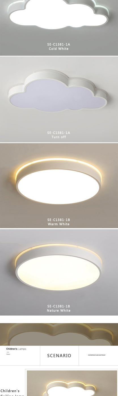 Hot sale dimmable cloud shape ceiling lighting remote ceiling light with lamp for kids room