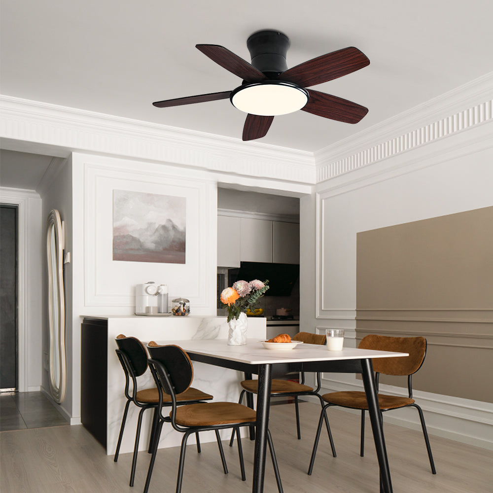 High-End Ceiling Fan 42 Inch 5 Plywood Blade Modern Nordic Ceiling Fan With Light And Remote Control