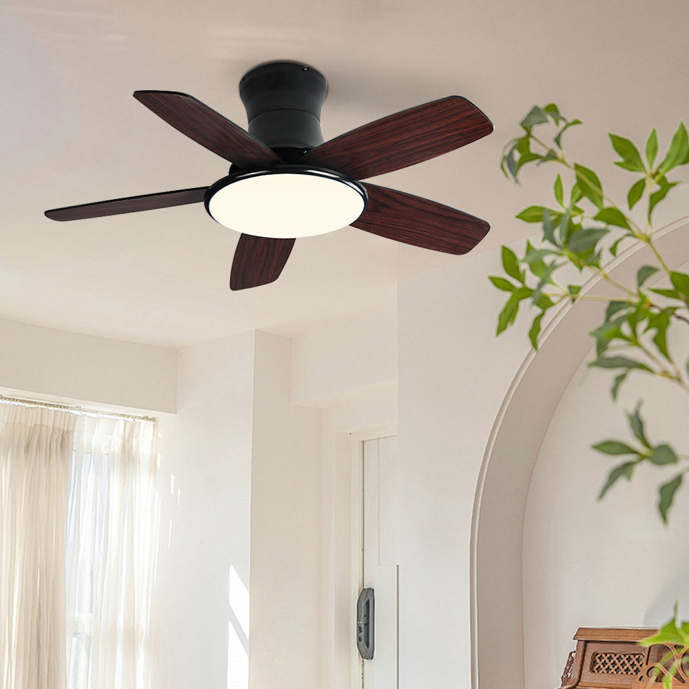 High-End Ceiling Fan 42 Inch 5 Plywood Blade Modern Nordic Ceiling Fan With Light And Remote Control