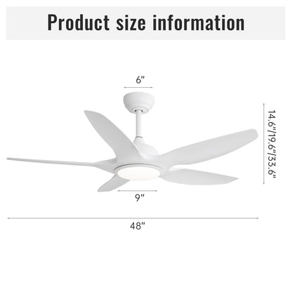 Modern Decorative Chandelier Ceiling Fan 48 Inch Energy Saving Indoor Lighting LED Ceiling Fan With Remote Control