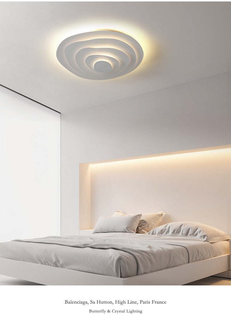 2024 New Designer Terrace Master Bedroom Lamp Nordic Corrugated Bedroom Lamp Ceiling Lamp Simple Modern Atmosphere 