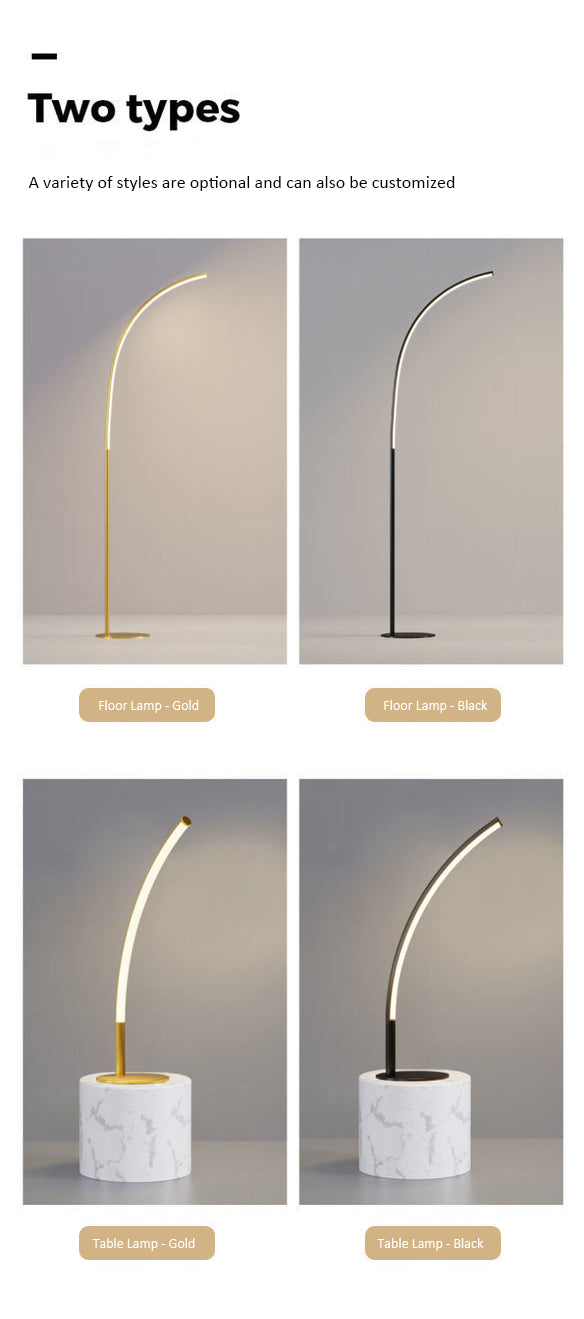 17w Black Gold Dimmable Standard Lamp Led Floor Light Read Floor Lamp Decoration